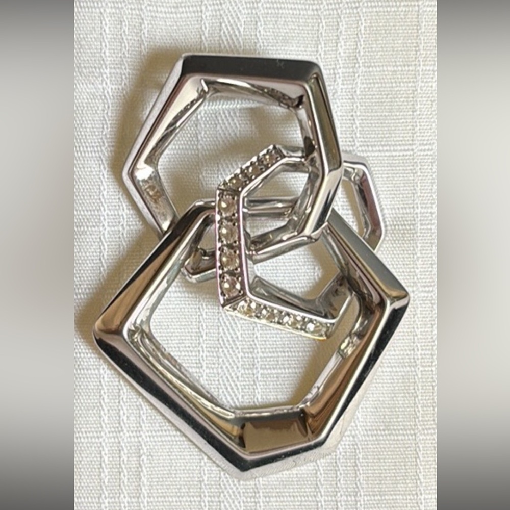 Breuning Sterling Silver White Sapphire Pendant